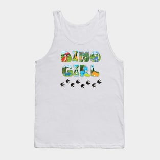 DINO GIRL - cute dinosaur shaped letters Tank Top